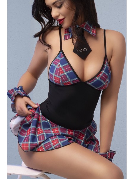 provocante abitino da scolaretta con sexy accessori