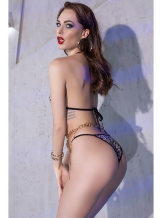 provocante bikini leopardato a triangolo e perizoma 2