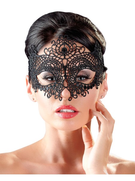 Cottelli Lingerie mascherina nera ricamata per giochi di seduzione