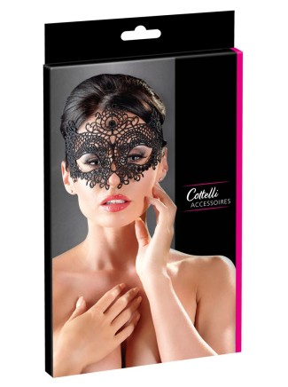 Cottelli Lingerie mascherina nera ricamata per giochi di seduzione 2