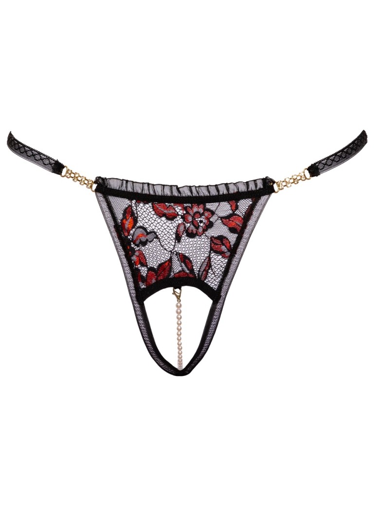 Cottelli Lingerie sexy perizoma aperto con perle removibili