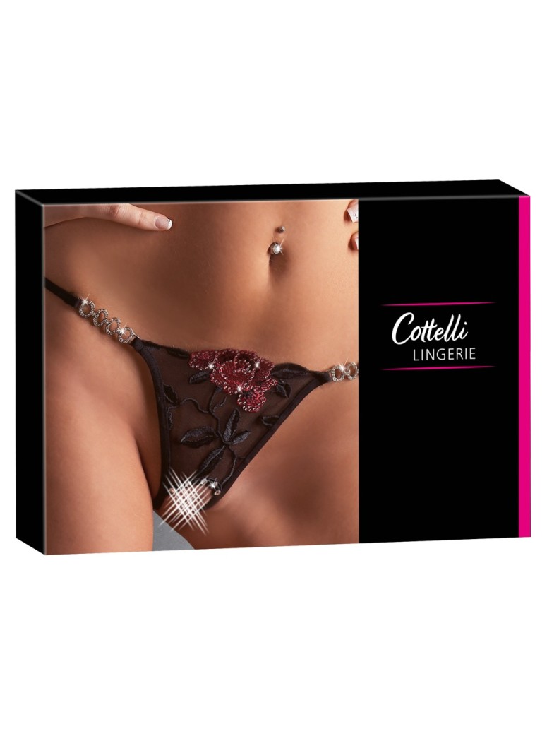 sexy perizoma aperto ricamato con strass Cottelli Lingerie