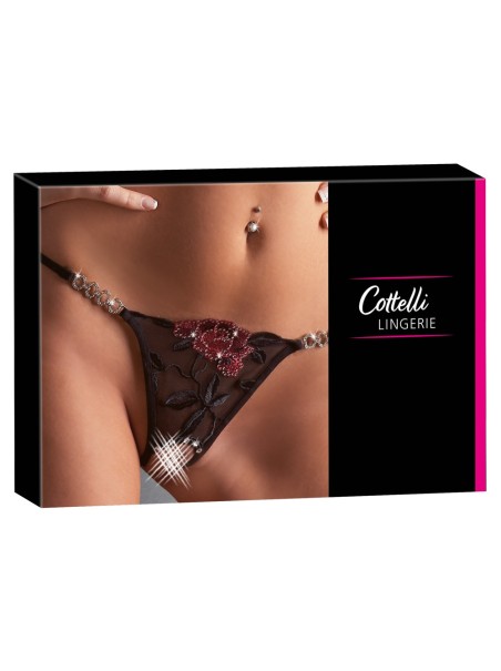 sexy perizoma aperto ricamato con strass Cottelli Lingerie