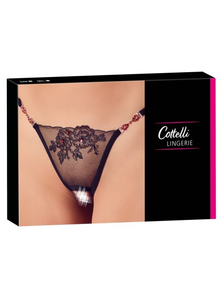Cottelli Lingerie sexy string ricamato aperto all'inguine