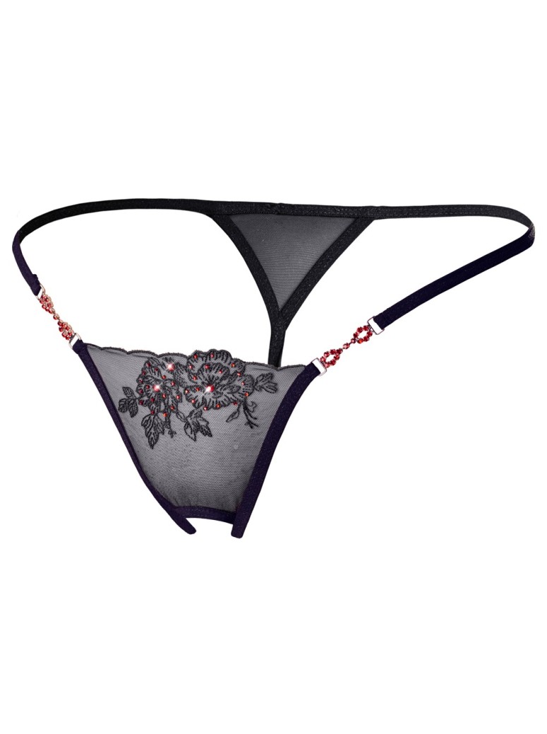 Cottelli Lingerie sexy string ricamato aperto all'inguine