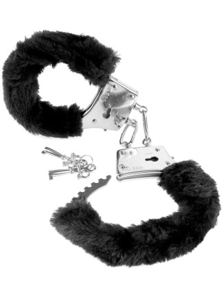 sexy Manette nere con peluche e chiavi di sicurezza
