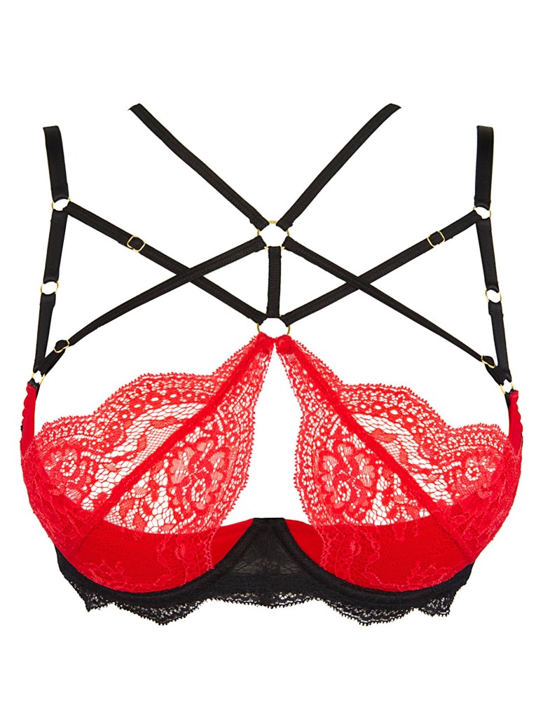 Axami Lingerie reggiseno peek-a-boo con incroci