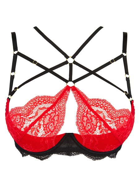 Axami Lingerie reggiseno peek-a-boo con incroci