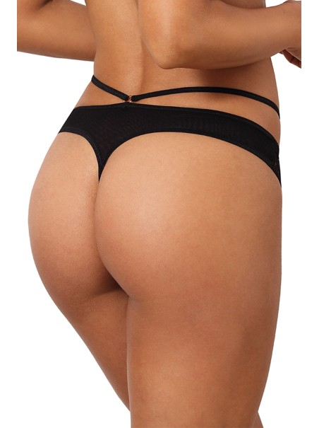 Axami Lingerie perizoma regolabile nero rosso