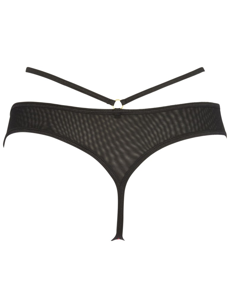 Axami Lingerie perizoma regolabile nero rosso