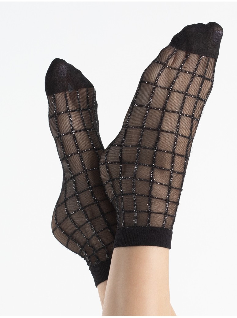 Fiore calzini 20 den con dettagli glitter Grid