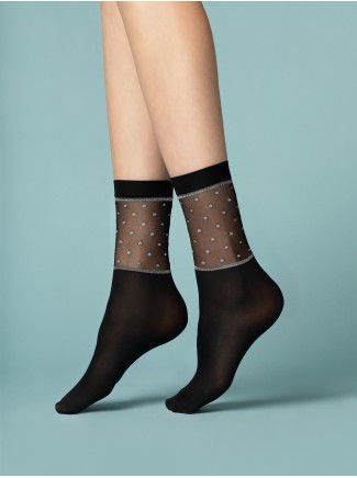 Fiore calzini 40 den con lurex Prima Neve
