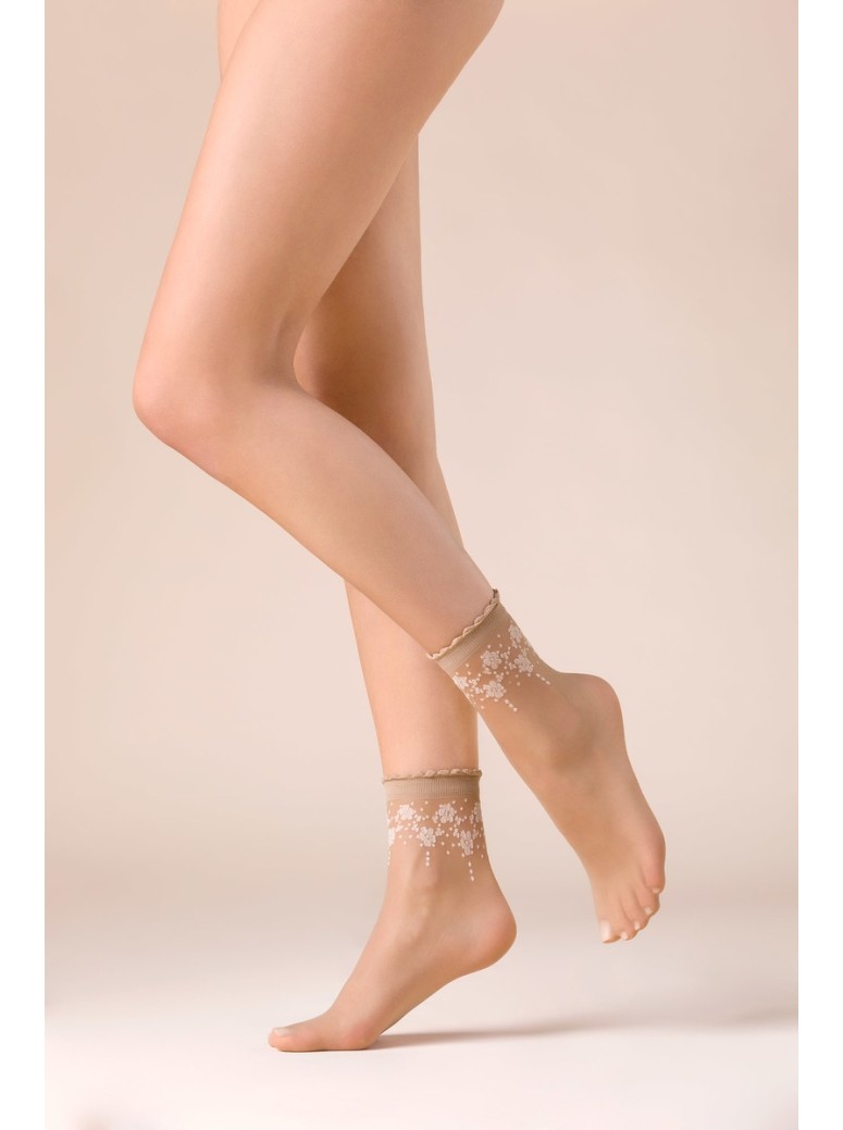 Gabriella calze calzini moda con dettaglio floreale modello Bloom