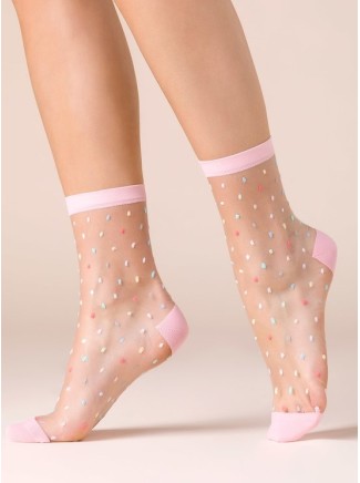 Gabriella calze calzini moda pois colorati modello Gigi 2