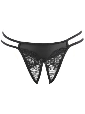 Axami Lingerie sexy perizoma aperto in pizzo nero 2
