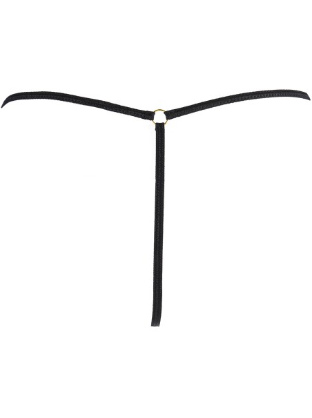 Axami Lingerie sexy perizoma con decorazione dorata in metallo