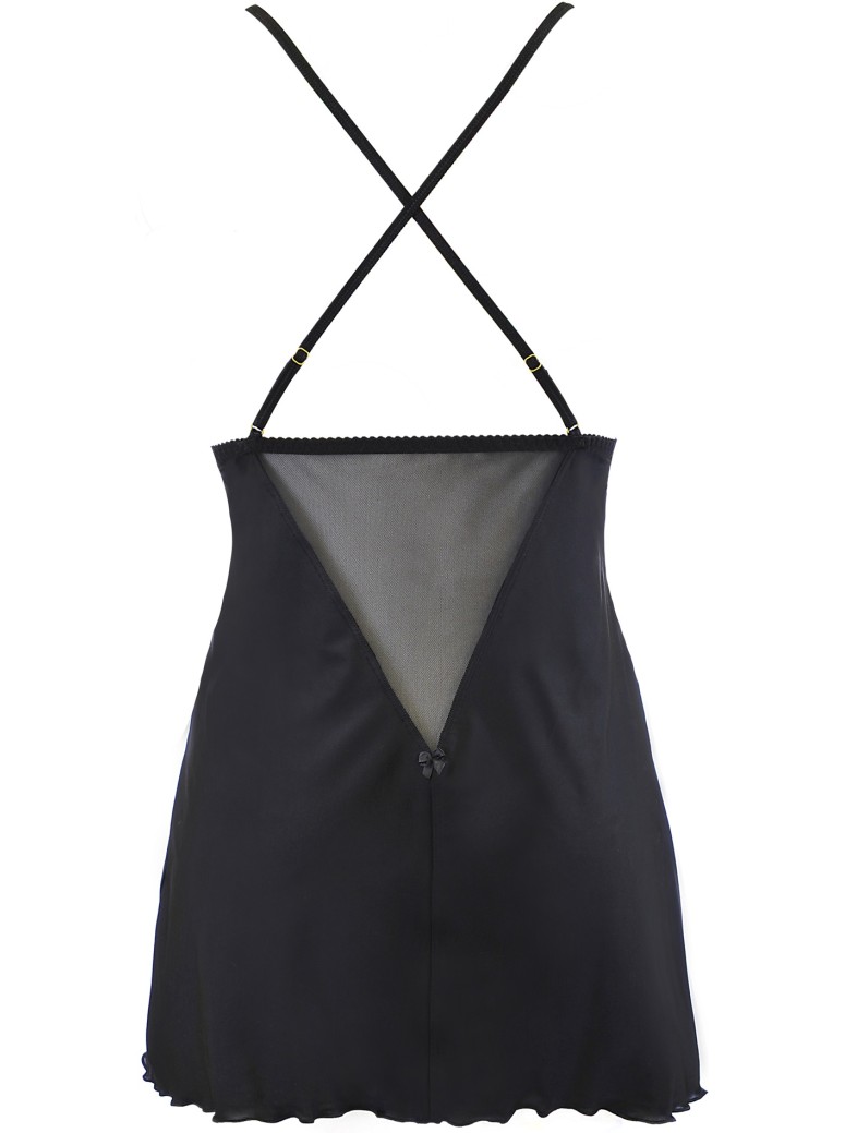 Axami Lingerie elegante chemise con decorazioni oro