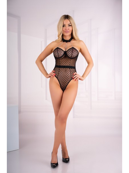 LivCo Corsetti sexy body con choker e catenine Rocca