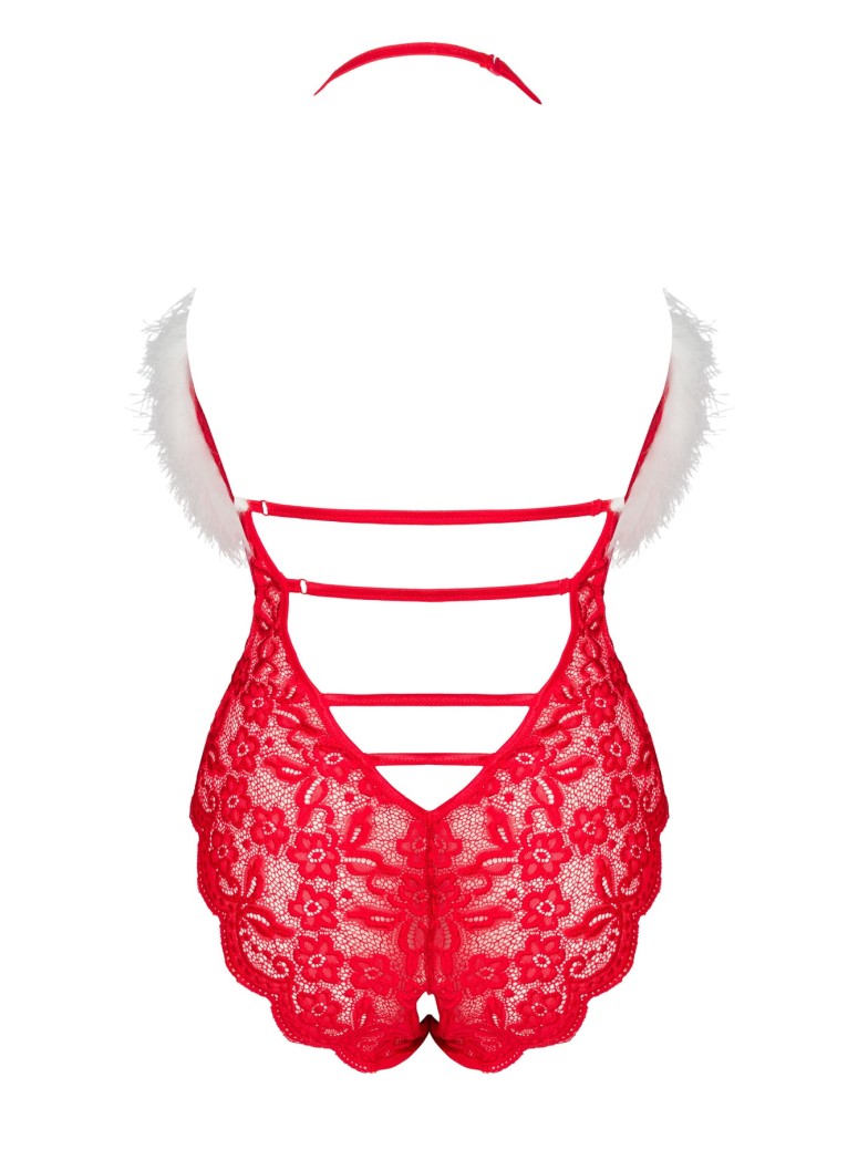 LivCo body natalizio Santas Lace Lady con apertura Intima