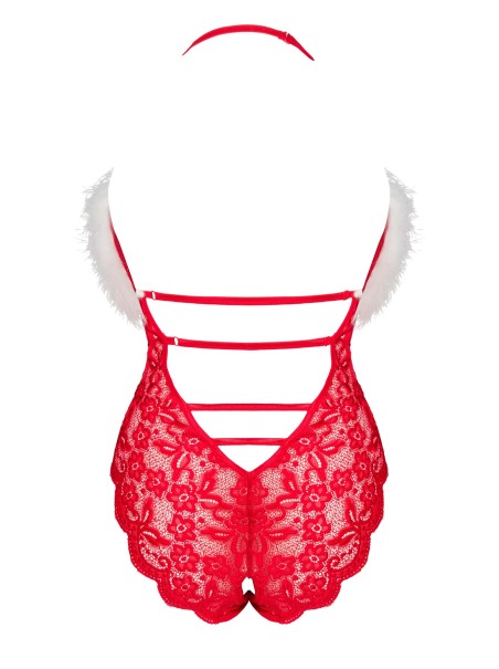 LivCo body natalizio Santas Lace Lady con apertura Intima