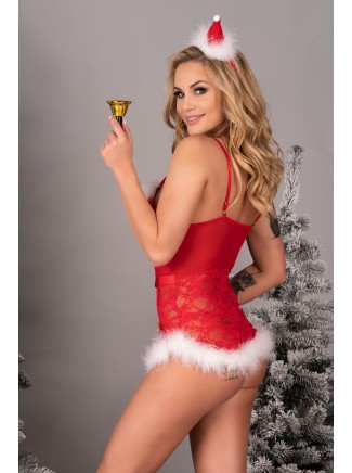 LivCo chemise natalizia con mini cappello Sensual Snowflake 2