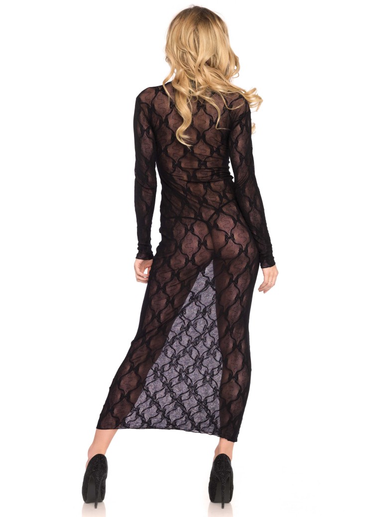 Leg Avenue Lingerie abito lungo in tulle nero