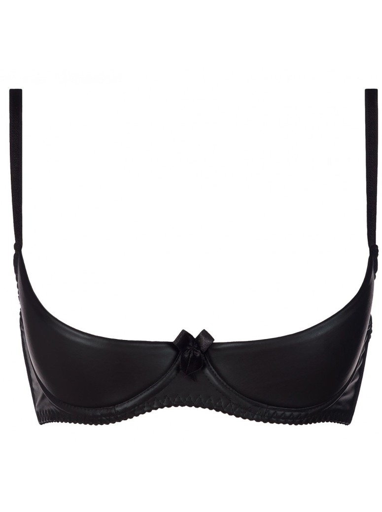 reggiseno mezza coppa con ferretto in ecopelle Axami Lingerie