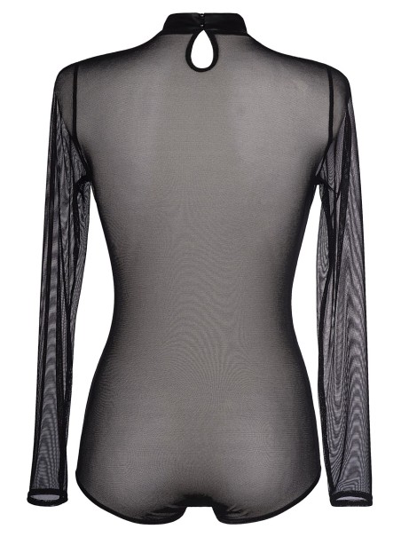 body a maniche lunghe in tulle nero  Axami Lingerie body a maniche lunghe in tulle nero  Axami Lingerie