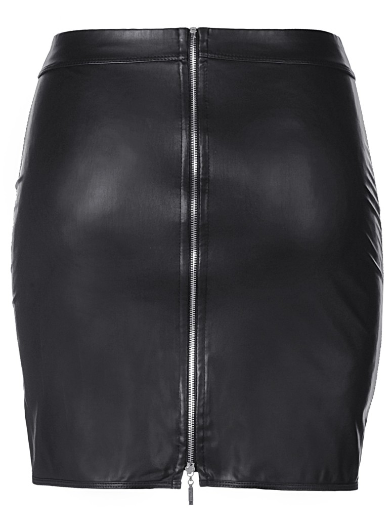 Axami Lingerie gonna in ecopelle con cerniera posteriore