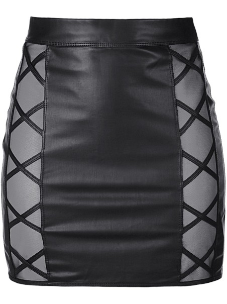 Axami Lingerie gonna in ecopelle con cerniera posteriore