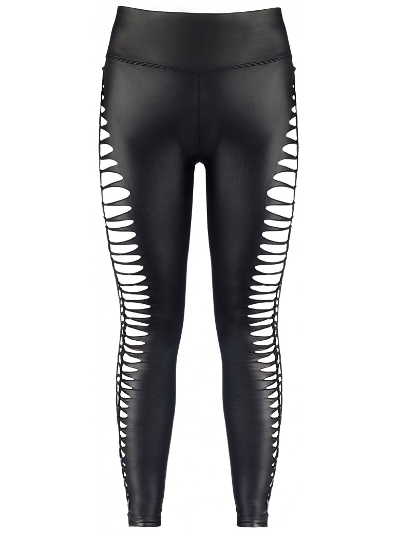 Axami Lingerie leggings in ecopelle con tagli