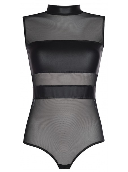 Axami Lingerie body in tulle e ecopelle Axami Lingerie body in tulle e ecopelle