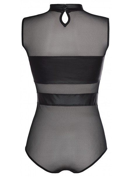 Axami Lingerie body in tulle e ecopelle Axami Lingerie body in tulle e ecopelle