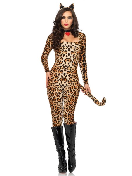 Leg Avenue costume tutina leopardata in tre pezzi