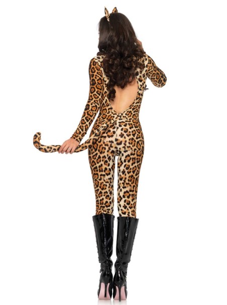 Leg Avenue costume tutina leopardata in tre pezzi