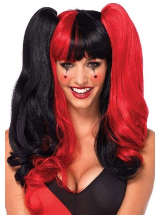 Leg Avenue Lingerie parrucca rossa e nera Harley Quinn