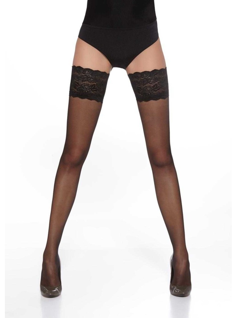 Bas Bleu calze autoreggenti 20 denari con balza in pizzo Kama