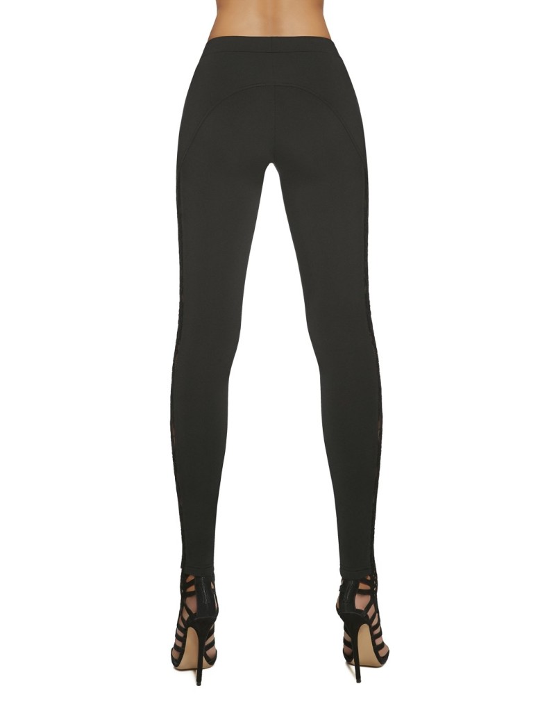 Bas Bleu leggings in maglia con inserto in pizzo Meloe