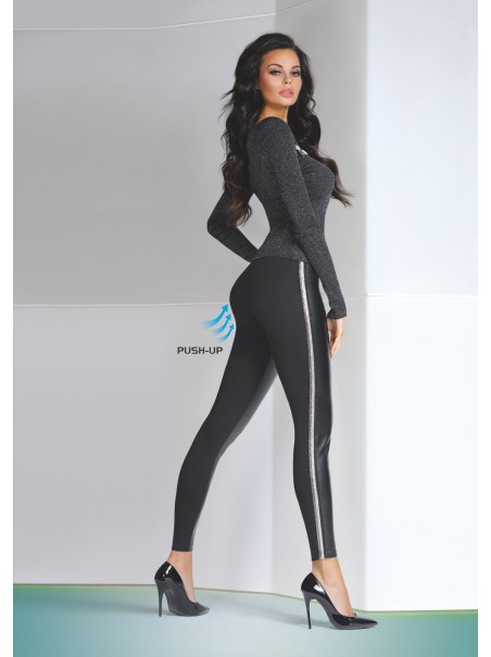 Bas Bleu  leggings con riga argentata effetto push Kimberly Bas Bleu  leggings con riga argentata effetto push Kimberly
