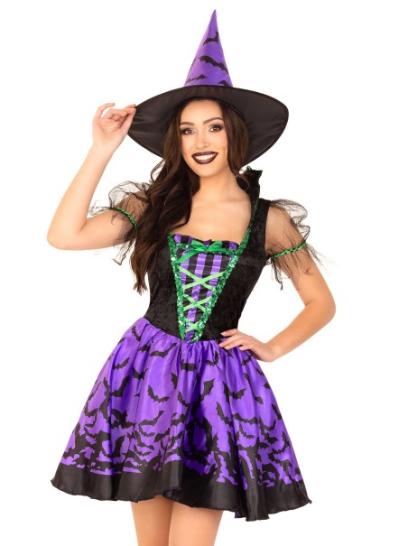Leg Avenue costume da strega con pipistrelli per Halloween