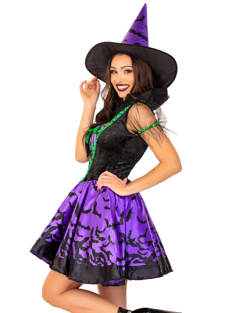 Leg Avenue costume da strega con pipistrelli per Halloween