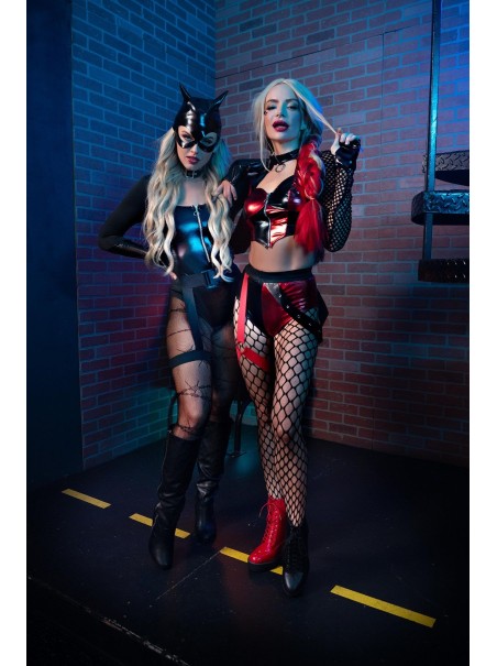 Leg Avenue Lingerie costume Harley Quinn con crop top e shorts Leg Avenue Lingerie costume Harley Quinn con crop top e shorts