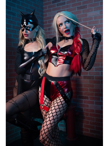 Leg Avenue Lingerie costume Harley Quinn con crop top e shorts Leg Avenue Lingerie costume Harley Quinn con crop top e shorts