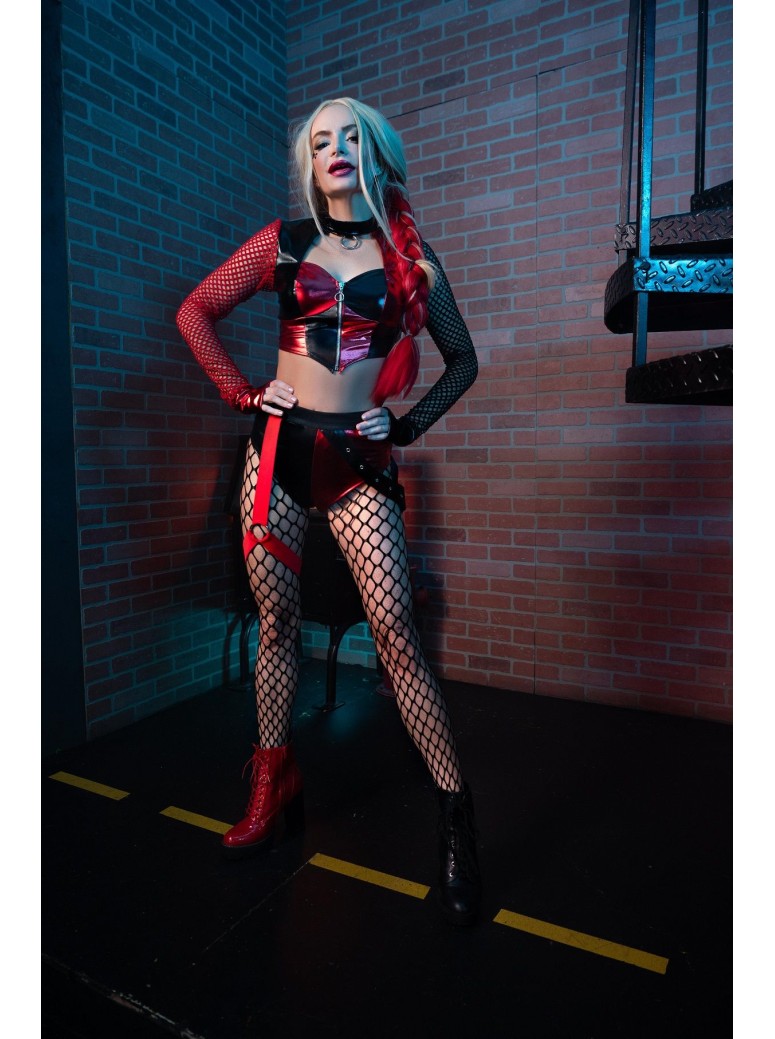 Leg Avenue Lingerie costume Harley Quinn con crop top e shorts