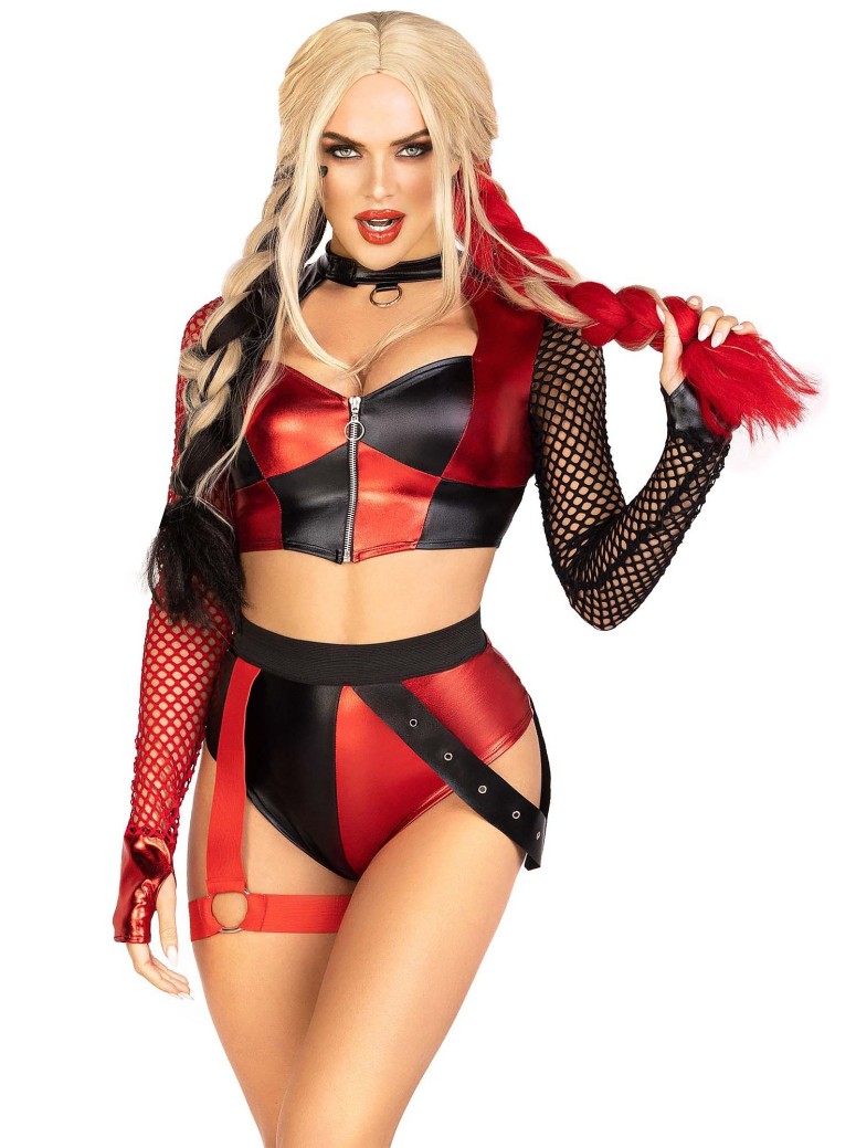 Leg Avenue Lingerie costume Harley Quinn con crop top e shorts