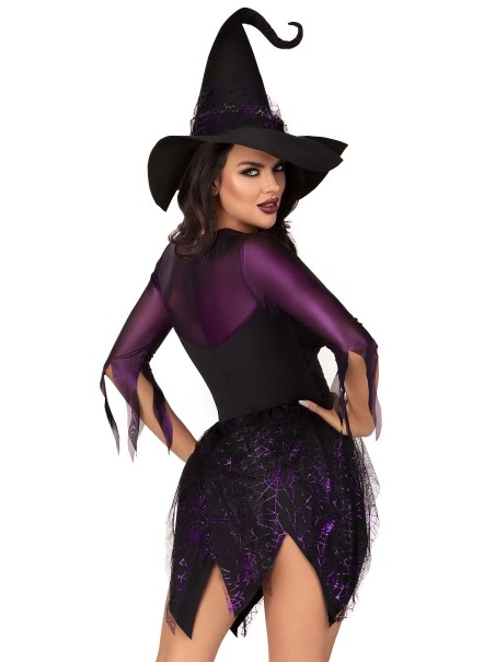 Leg Avenue travestimento strega per Halloween con abito e cappello