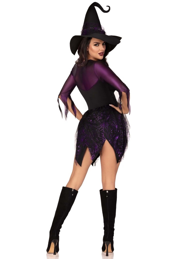 Leg Avenue travestimento strega per Halloween con abito e cappello