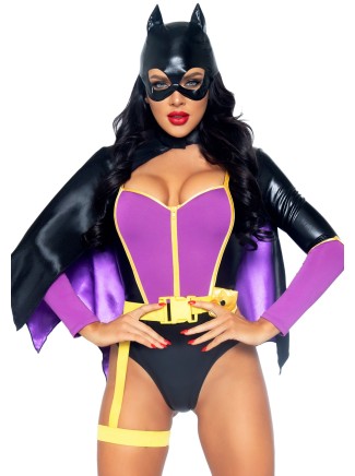 Leg Avenue cosplay Bat Woman con accessori per Halloween