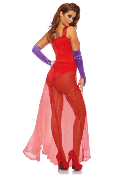 Leg Avenue travestimento Jessica Rabbit con accessori Leg Avenue travestimento Jessica Rabbit con accessori