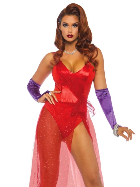 Leg Avenue travestimento Jessica Rabbit con accessori Leg Avenue travestimento Jessica Rabbit con accessori